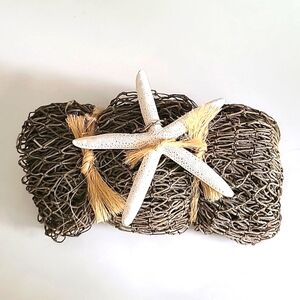BROWN TRAWLER FISHNET WITH STARFISH